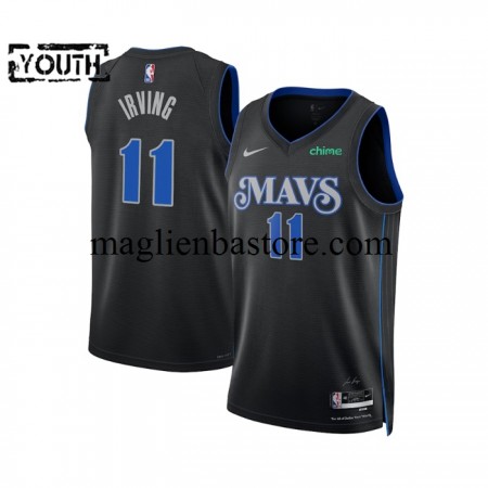 Maglia NBA Dallas Mavericks Personalizzate 2023-2024 Nike City Edition Swingman_(1) Nero - Bambino